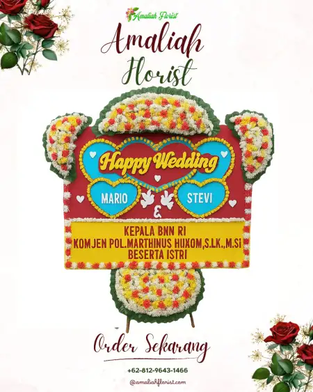 Papan Bunga Pernikahan Nembol